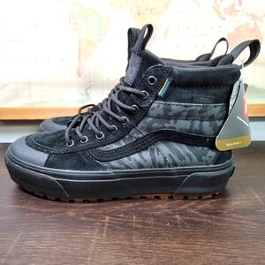 BRAND NEW Vans Sk8-Hi MTE-2 Waterproof Black Camo Suede Boot Mens 7.5 Womens 9.0